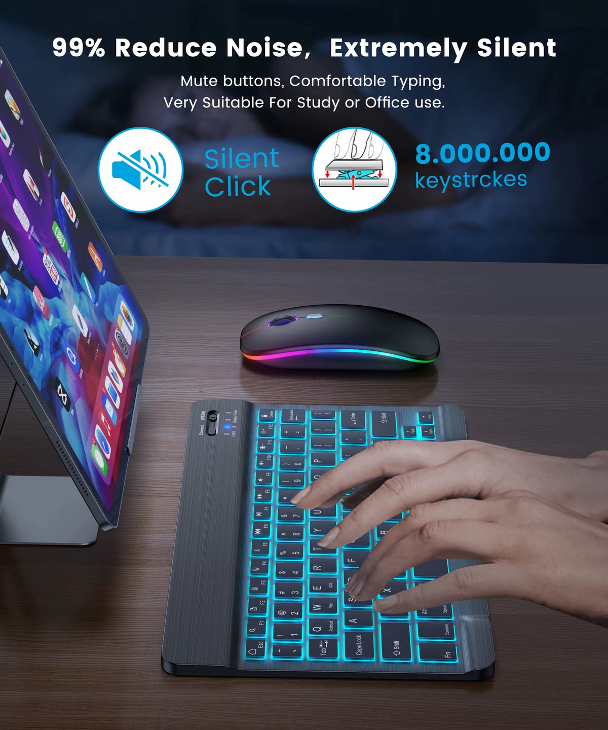 Mini Teclado Inalámbrico Con Touchpad Para TV Box Y Smart TV